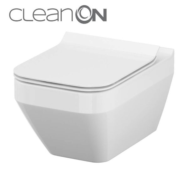 K114-016 CREA WALL HUNG BOWL CLEANON RECTANGULAR WITHOUT TOILET SEAT